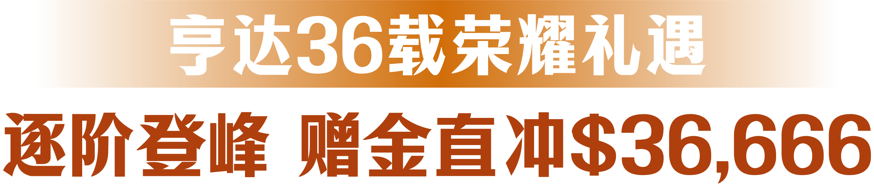 亨达36载荣耀礼遇 逐阶登峰 赠金直冲$36,666
